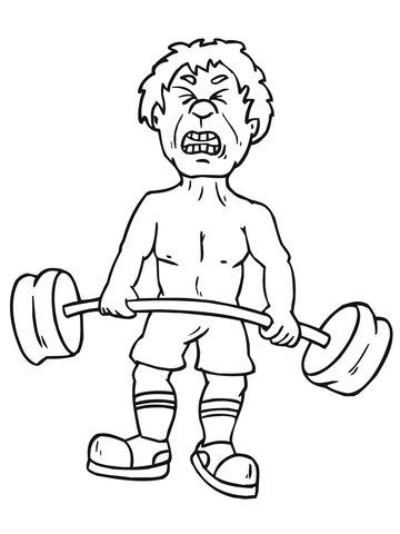 Snatch Weightlifting Coloring Page